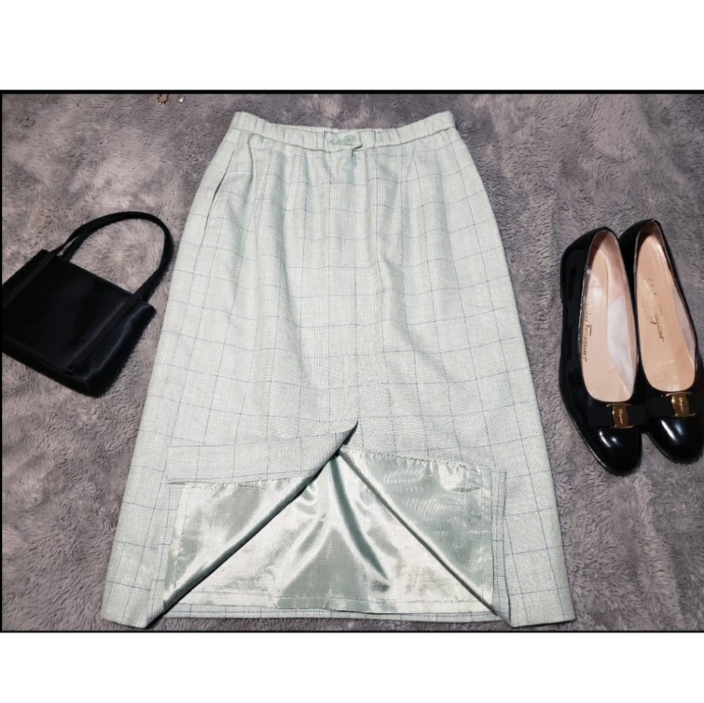 3/$30 Vintage Pendleton Mint Green Pencil Skirt